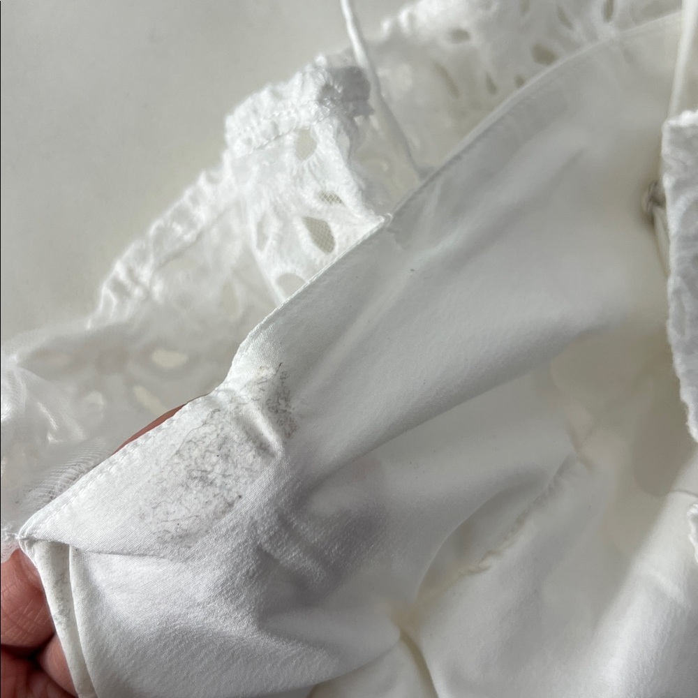 HELLO MOLLY LA On My Mind Crop White Eyelet Tank Top 4 / S - Picture 8 of 8